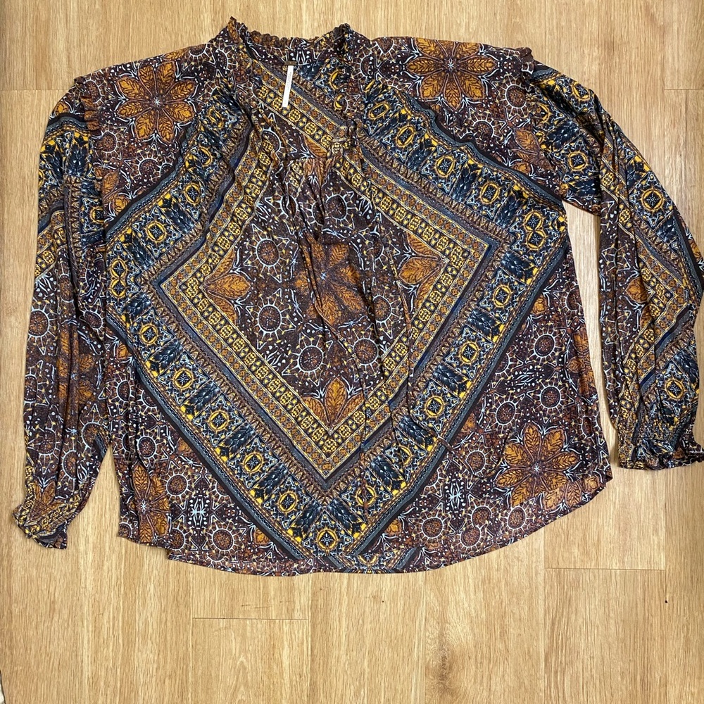Free People Bohemian Floral Blouse - Picture 3 of 7